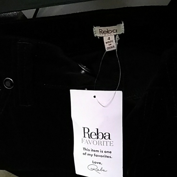 Reba Black Velvet Women Jeans - Picture 8 of 8